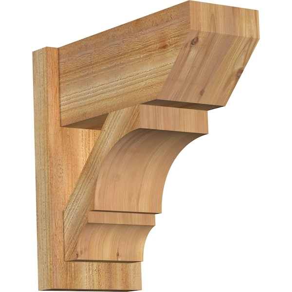 Ekena Millwork Balboa Slat Rough Sawn Outlooker, Western Red Cedar, 8"W x 18"D x 18"H OUT08X18X18BOA06RWR - main